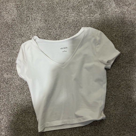 White basic cropped tee - Picture 2 of 3